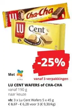Spar Lu Cent Wafers Of CHa-Cha aanbieding