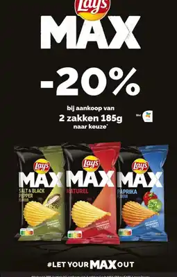 Spar Lays Max 20% bij aankoop van 2 zakken aanbieding