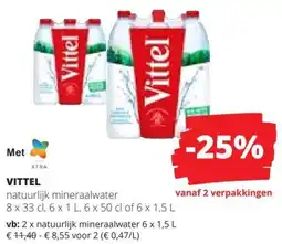 Spar Vittel natuurlijk mineraalwater aanbieding