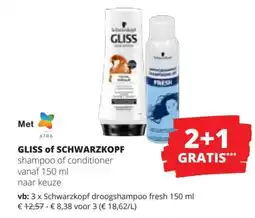 Spar Gliss of Schwarzkopf aanbieding
