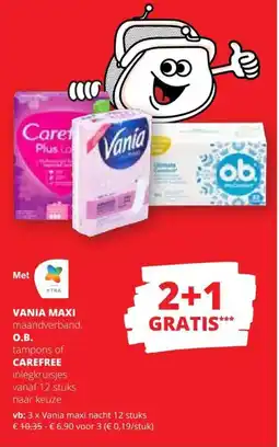 Spar Vania Maxi, O.B. of Carefree aanbieding
