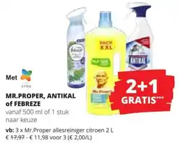 Spar Mr. Proper, Antikal of Febreze aanbieding