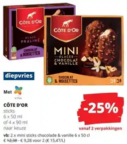 Spar Côte D'Or Sticks aanbieding
