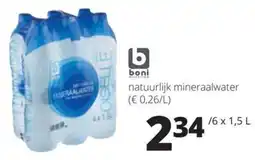 Spar Boni Natuurlijk Mineraalwater aanbieding