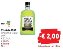 Spar Villa Massa Limoncello Likeur 30 % aanbieding