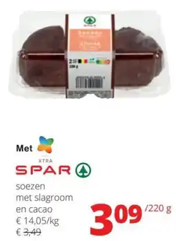 Spar Soezen met Slagroom en Cacao aanbieding