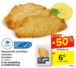 Carrefour Gepaneerde Scharfilets Meunière Carrefour aanbieding