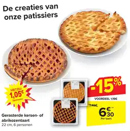 Carrefour Gerasterde Kersen of Abrikozentaart aanbieding
