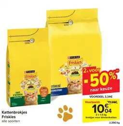 Carrefour Kattenbrokjes Friskies aanbieding