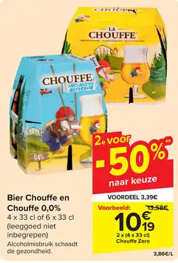 Carrefour Bier Chouffe en Chouffe 0,0% aanbieding