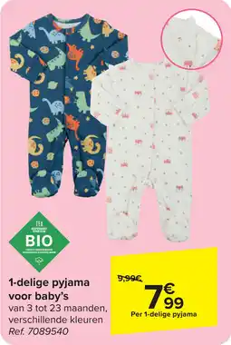 Carrefour 1-Delige Pyjama voor Baby's aanbieding