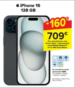 Carrefour apple iPhone 15 128GB aanbieding