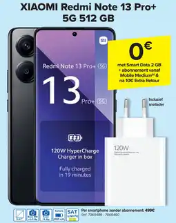 Carrefour Xiaomi Redmi Note 13 Pro+ 5G 512GB aanbieding