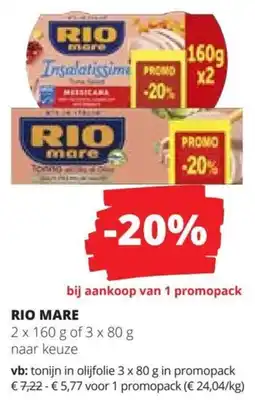 Spar Rio Mare aanbieding