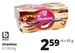 Spar Boni Tiramisu aanbieding