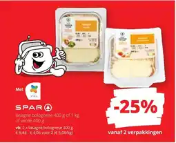 Spar Lasagne Bolognese of Verde aanbieding