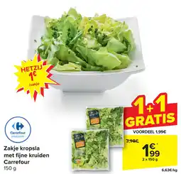 Carrefour Zakje kropsla met fijne kruiden Carrefour aanbieding