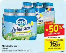 Carrefour Melk Lichte start Lactel aanbieding