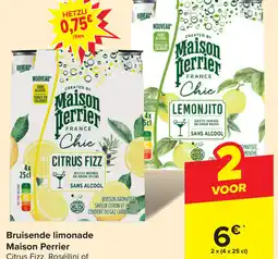Carrefour Bruisende limonade Maison Perrier aanbieding