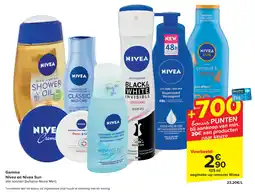 Carrefour Gamma Nivea en Nivea Sun aanbieding