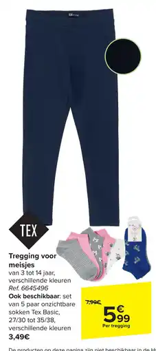 Carrefour Tex Tregging voor meisjes aanbieding