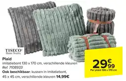 Carrefour Tiseco Home Studio Plaid aanbieding