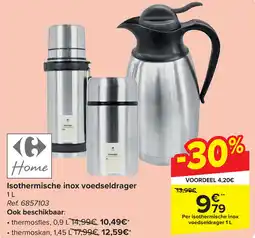 Carrefour Home Isothermische inox voedseldrager aanbieding