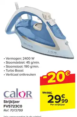 Carrefour Calor strijkijzer FV5723C0 aanbieding