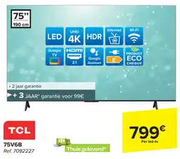 Carrefour TCL 75V6B aanbieding