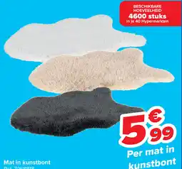 Carrefour Mat in kunstbont aanbieding