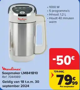 Carrefour Moulinex soepmaker LM841B10 aanbieding