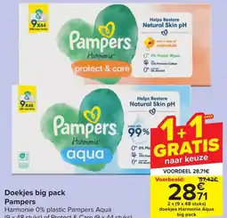 Carrefour Doekjes big pack Pampers aanbieding