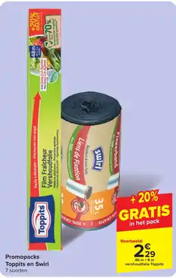 Carrefour Promopacks toppits en swirl aanbieding