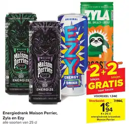 Carrefour Energiedrank Maison Perrier, Zyla en Ezy aanbieding