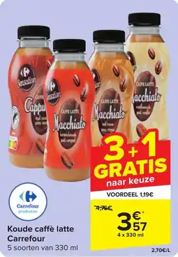 Carrefour Koude caffè latte Carrefour aanbieding