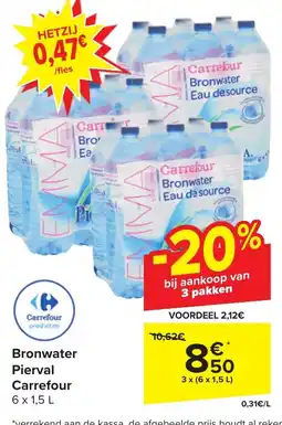 Carrefour Bronwater Pierval Carrefour aanbieding