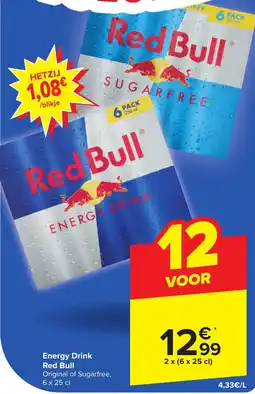 Carrefour Energy Drink Red Bull aanbieding