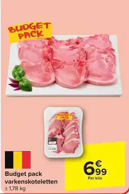 Carrefour Budget pack varkenskoteletten aanbieding