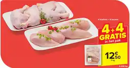 Carrefour 4 kipfilets + 4 bouten aanbieding