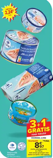 Carrefour Tonijn in blik Carrefour aanbieding