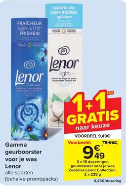 Carrefour Gamma geurboorster voor je was Lenor aanbieding