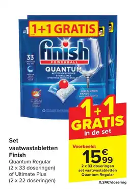 Carrefour Set vaatwastabletten finish aanbieding