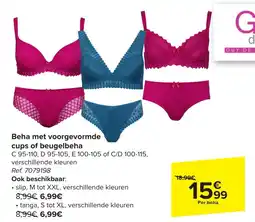 Carrefour Beha met voorgevormde cups of beugelbeha aanbieding