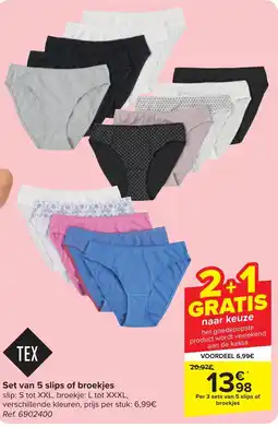 Carrefour Set van 5 slips of broekjes aanbieding