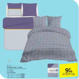 Carrefour Tex Basic Dekbedovertrek + 1 sloop aanbieding