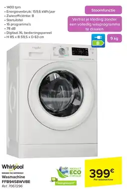 Carrefour Whirlpool Wasmachine aanbieding