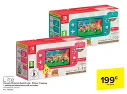 Carrefour Console Nintendo Switch Lite + Animal Crossing + individueel abonnement 12 maanden aanbieding