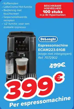 Carrefour DeLonghi Espressomachine aanbieding
