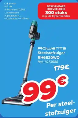 Carrefour Rowenta Steelstofzuiger aanbieding