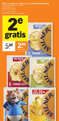 Albert Heijn Milner in plakken en stukken van de zelfbedieningsafdeling aanbieding